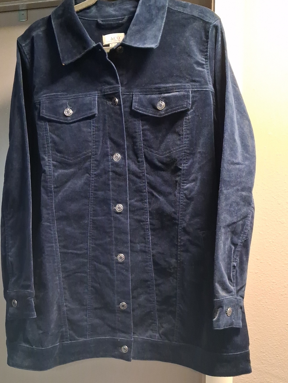 Denim&Co Navy Blue Corduroy Jacket